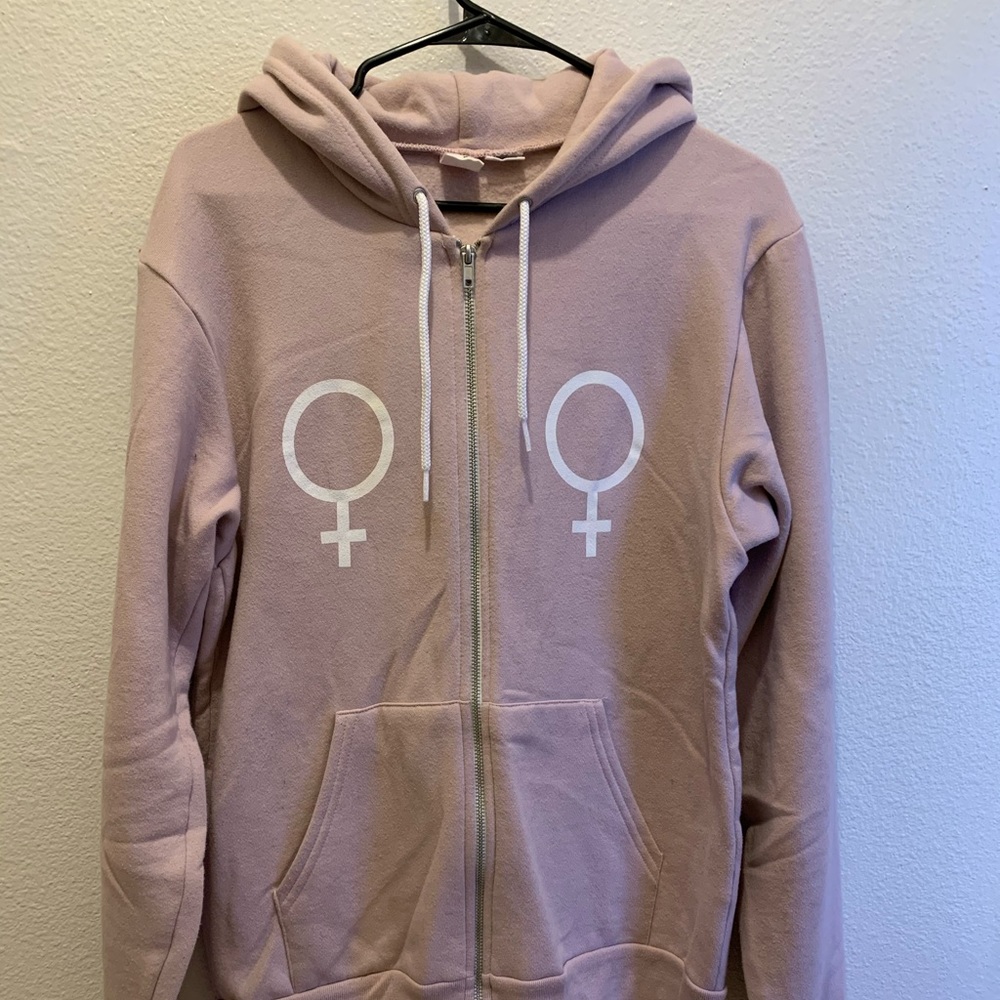 Venus sign zip up hoodie